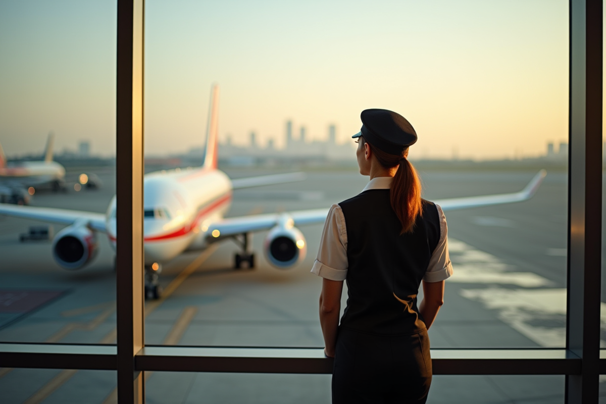 femme avion