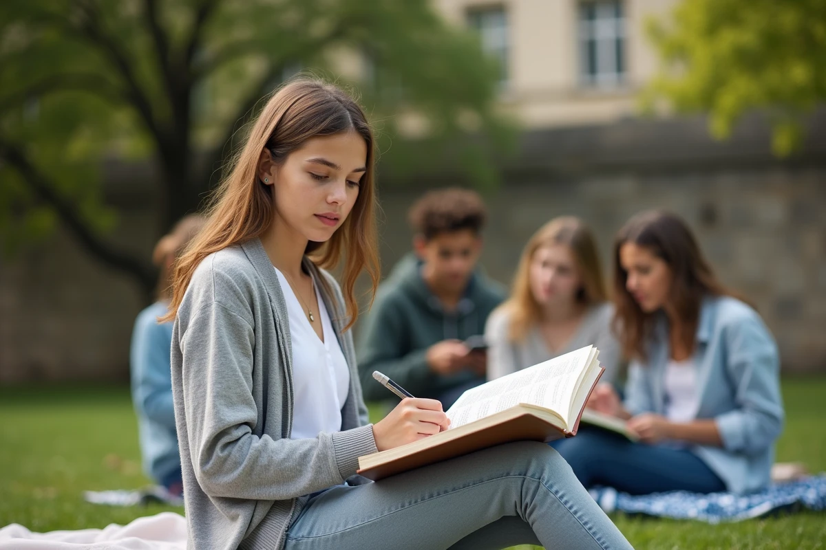 Jeunes filles en groupe d