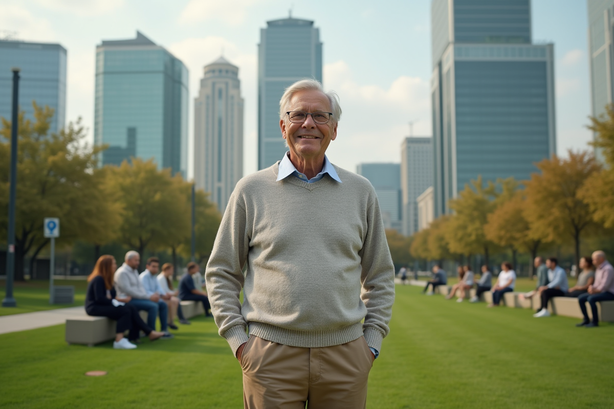 Homme senior en extérieur lors d